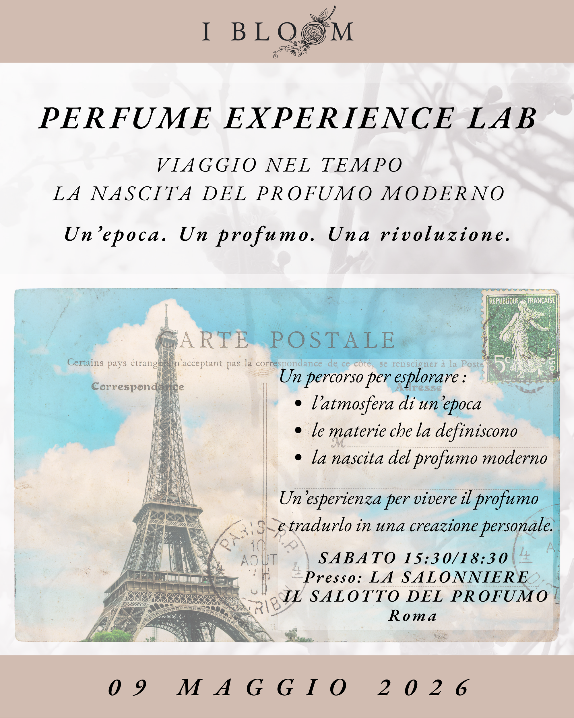 PERFUME EXPERIENCE LAB - Viaggio nel Tempo – La Nascita del Profumo Moderno